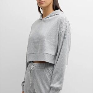 ALO Yoga athletic heather grey muse hoodie L